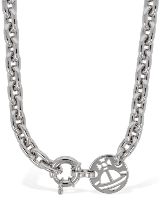 Vivienne Westwood: Duncan collar necklace - Gümüş - men_1 | Luisa Via Roma