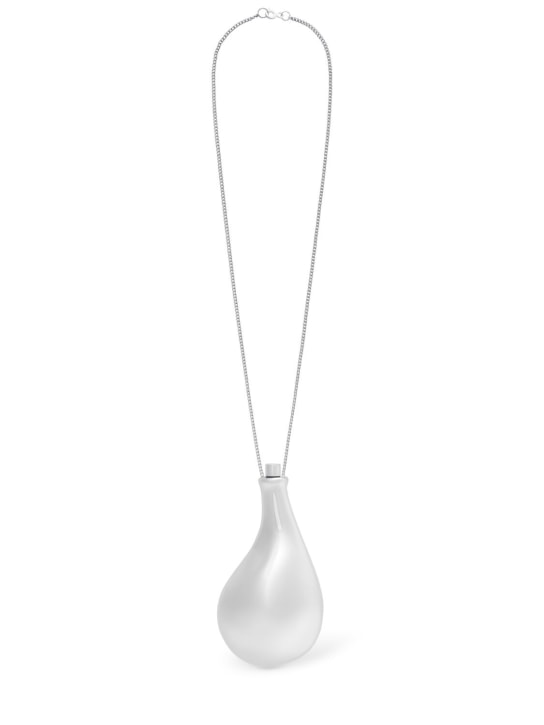 Courreges: Flask metal chain necklace - Silver - women_0 | Luisa Via Roma