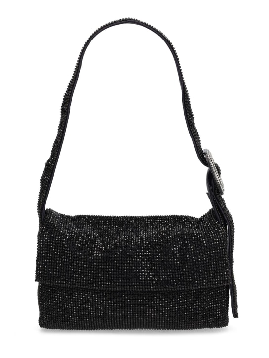 Benedetta Bruzziches: Vitty Mignon mesh shoulder bag - Jet Black - women_0 | Luisa Via Roma