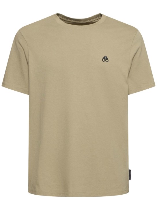 Moose Knuckles: T-Shirt aus Baumwolle „Satellite“ - Grün - men_0 | Luisa Via Roma