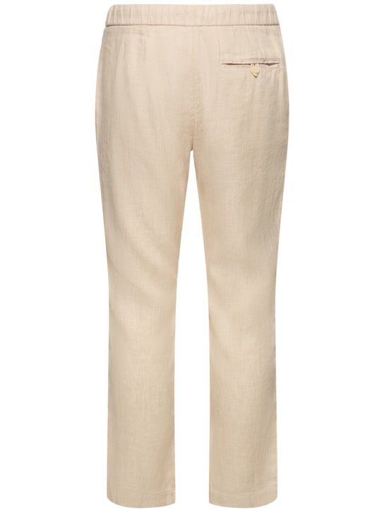 Frescobol Carioca: Oscar linen & cotton chino pants - Sand - men_4 | Luisa Via Roma
