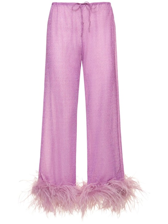Oséree Swimwear: Pantalon avec plumes Lumière - Violet - women_0 | Luisa Via Roma