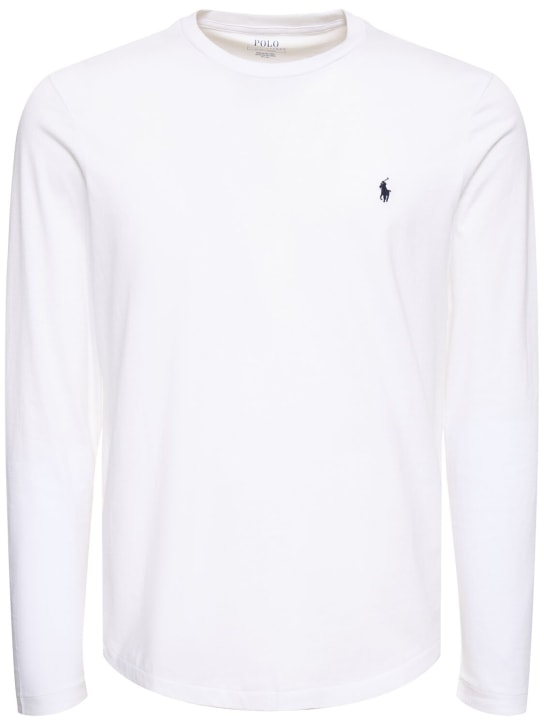 Polo Ralph Lauren: Camiseta con manga larga - Blanco - men_0 | Luisa Via Roma