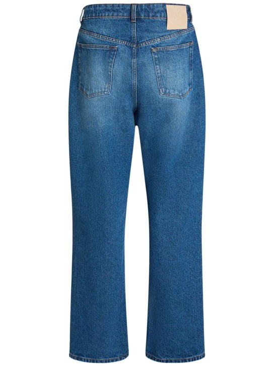 AMI Paris: Loose cotton denim jeans - Mavi - men_1 | Luisa Via Roma