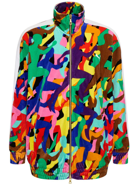 PUMA: T7 Velour track jacket - Multicolor - men_0 | Luisa Via Roma