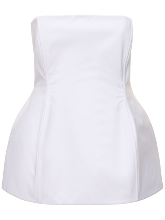 Magda Butrym: Cotton corset top - Beyaz - women_0 | Luisa Via Roma