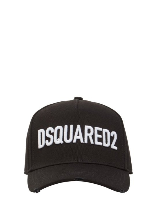 Dsquared2: Dsquared2 Technicolor棒球帽 - 黑色/白色 - women_0 | Luisa Via Roma