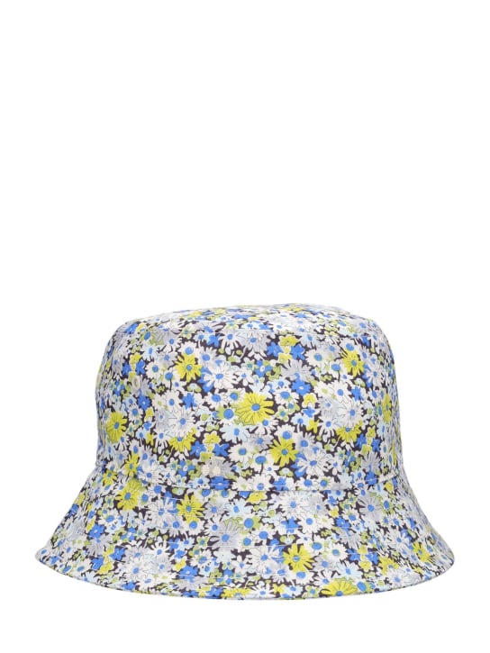 Bonpoint: Printed cotton poplin bucket hat - Mavi - kids-girls_0 | Luisa Via Roma