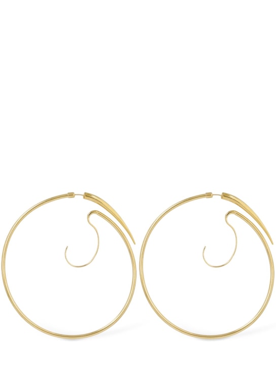 Panconesi: Spina Upside Down XL hoop earrings - Gold - men_0 | Luisa Via Roma