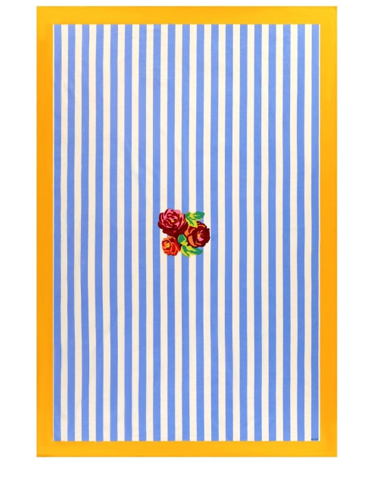 LISA CORTI: Nizam Stripes tablecloth - Blue - ecraft_0 | Luisa Via Roma