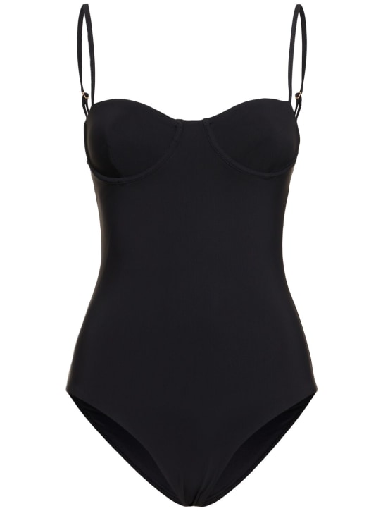 Toteme: Bra one piece swimsuit - Black - women_0 | Luisa Via Roma