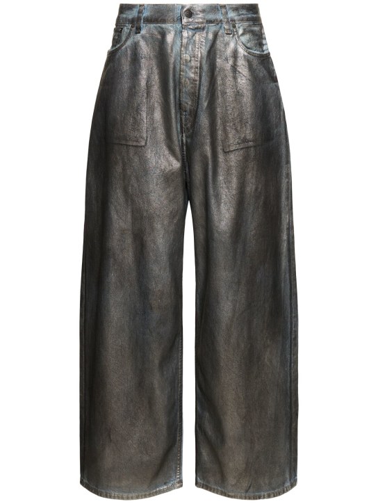 Acne Studios: Jeans aus ausgeblichenem Baumwolldenim - Silber/Blau - men_0 | Luisa Via Roma