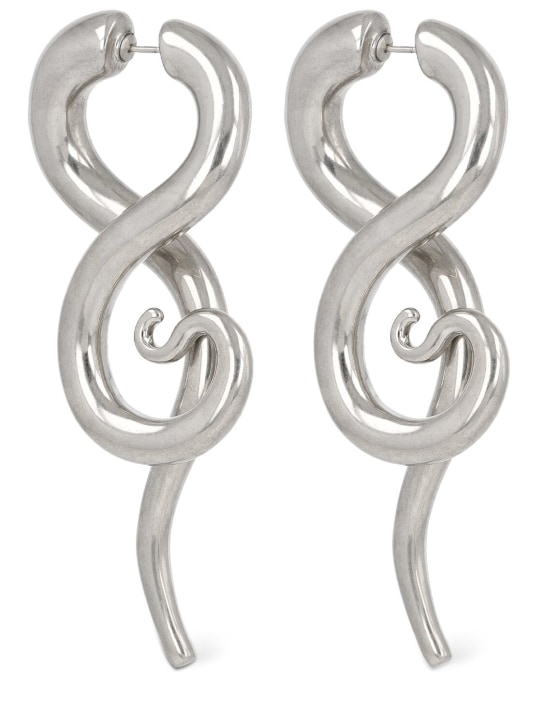 Panconesi: Boa drop earrings - Silver - women_1 | Luisa Via Roma