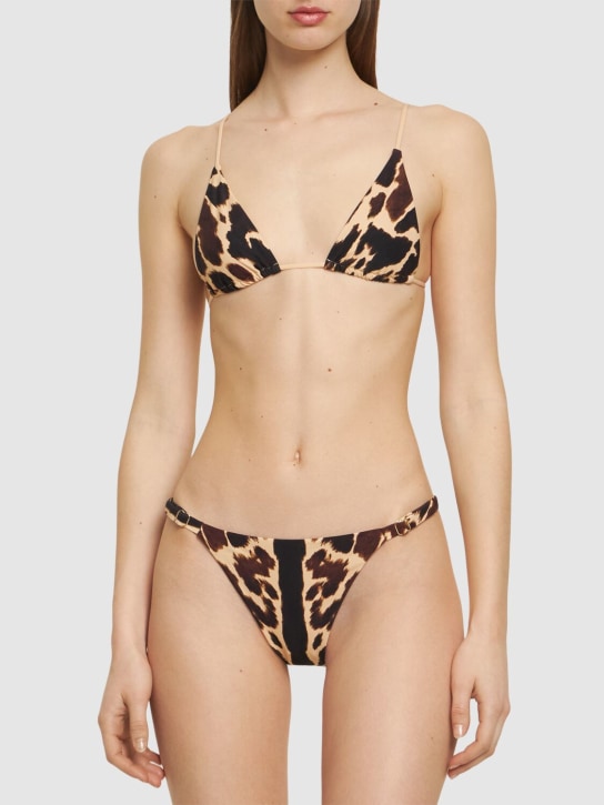 Weworewhat: Animal printed bikini bottoms - Beige/Multi - women_1 | Luisa Via Roma