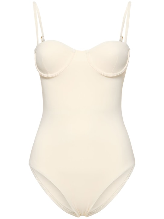 Toteme: Bra one piece swimsuit - White - women_0 | Luisa Via Roma