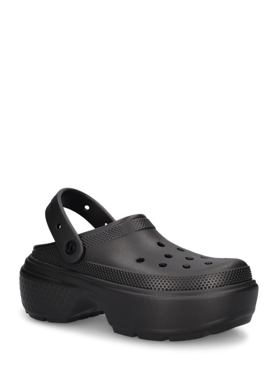 Crocs: Stomp厚底鞋 - 黑色 - women_1 | Luisa Via Roma