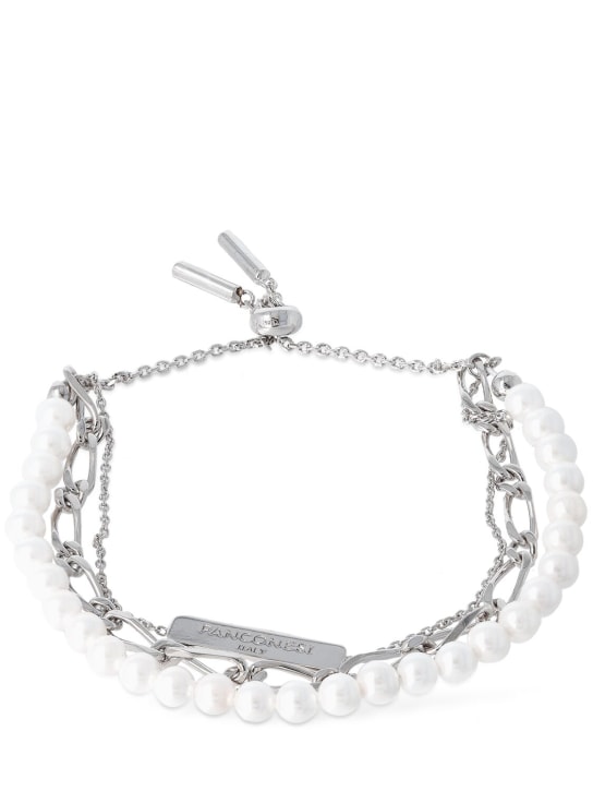 Panconesi: Famiglia Perla bracelet - Silver/White - women_0 | Luisa Via Roma