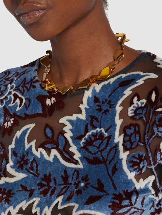 Etro: Collar paisley - Oro - women_1 | Luisa Via Roma