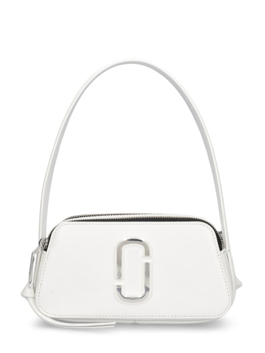 Marc Jacobs: The Slingshot leather shoulder bag - Beyaz - women_0 | Luisa Via Roma