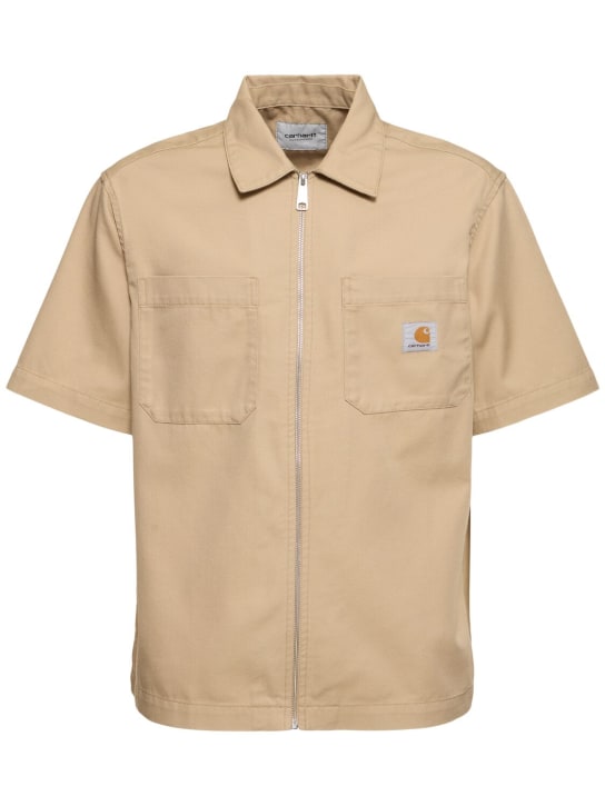 Carhartt WIP: Sandler短袖衬衫 - 深褐色 - men_0 | Luisa Via Roma