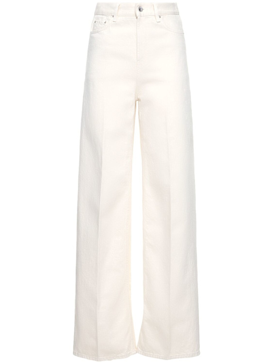 Toteme: Jeans in denim di cotone - Ecru - women_0 | Luisa Via Roma