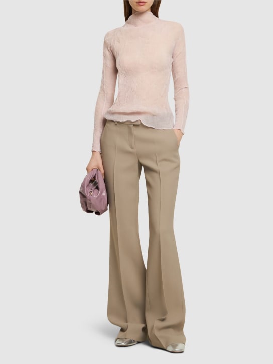 ISSEY MIYAKE: Haut en jersey de mousseline à plis - Rose - women_1 | Luisa Via Roma