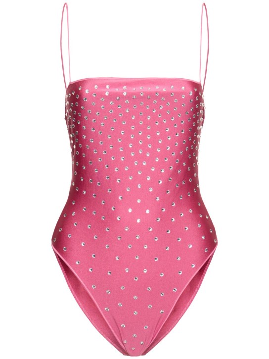 Oséree Swimwear: Gem 엠벨리시드 원피스 수영복 - 자홍색 - women_0 | Luisa Via Roma