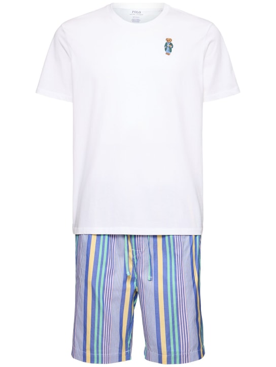 Polo Ralph Lauren: Pyjama - Weiß/Blau - men_0 | Luisa Via Roma