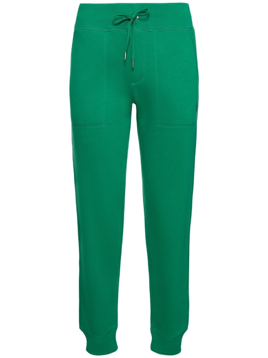 Polo Ralph Lauren: Pantaloni Mari in felpa di misto cotone - Verde - women_0 | Luisa Via Roma