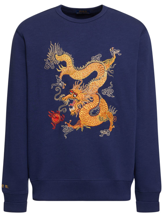 Polo Ralph Lauren: Dragon embroidery sweatshirt - Dark Cobalt - men_0 | Luisa Via Roma