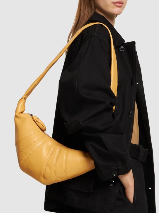Lemaire: Small Croissant soft nappa shoulder bag - women_1 | Luisa Via Roma