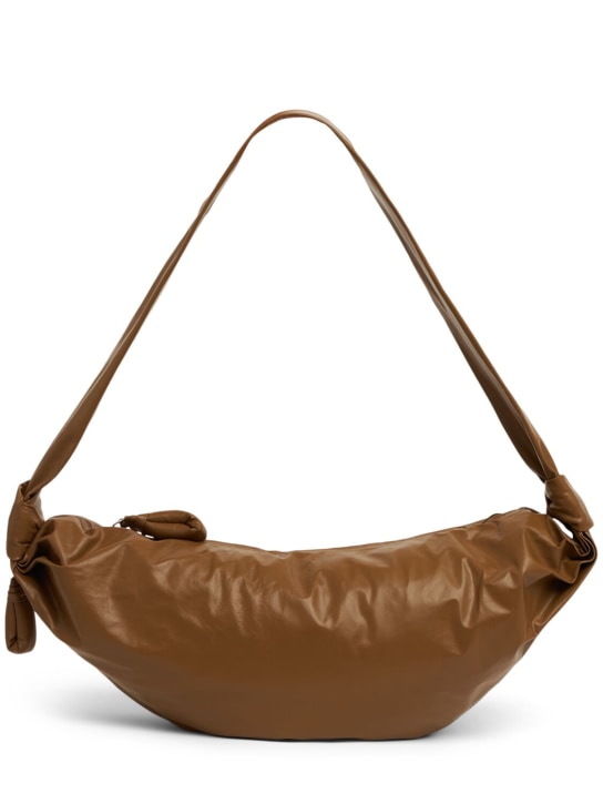 Lemaire: Medium soft croissant paper leather bag - women_0 | Luisa Via Roma