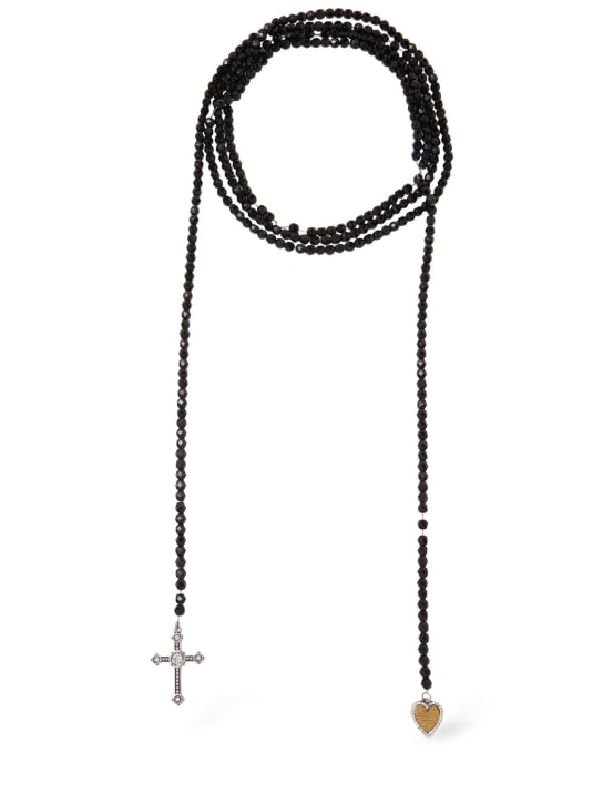 Dsquared2: Horror wrapped necklace - Black - women_0 | Luisa Via Roma