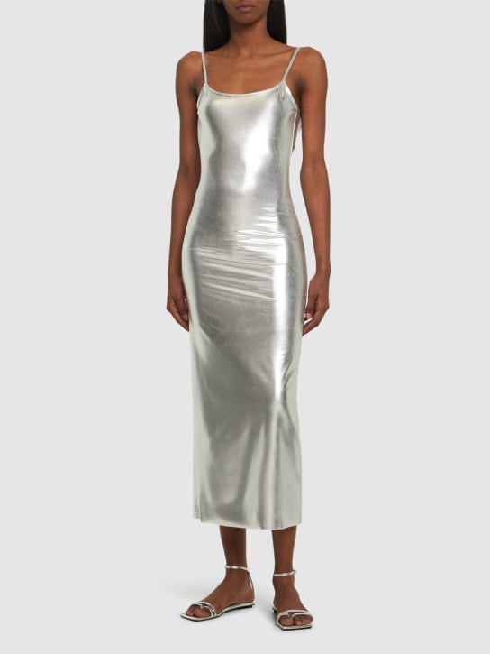 Weworewhat: Scoop neck maxi dress - Silver - women_1 | Luisa Via Roma