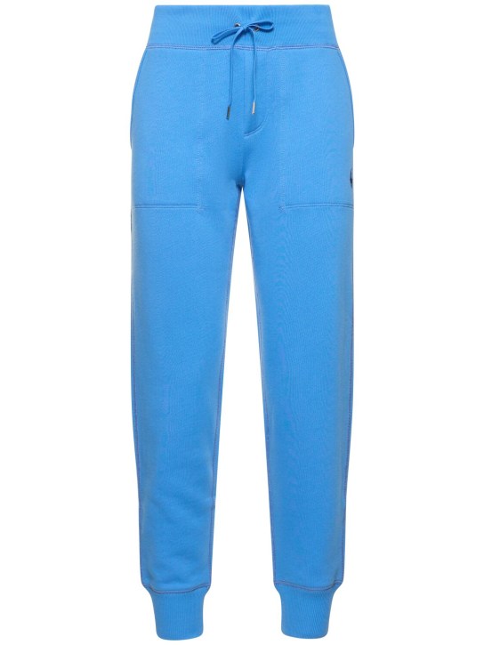 Polo Ralph Lauren: Mari cotton blend sweatpants - Mavi - women_0 | Luisa Via Roma