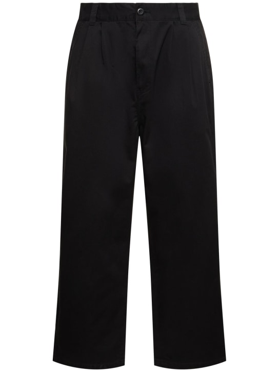 Carhartt WIP: Pantalones lavados con piedra - Negro - men_0 | Luisa Via Roma