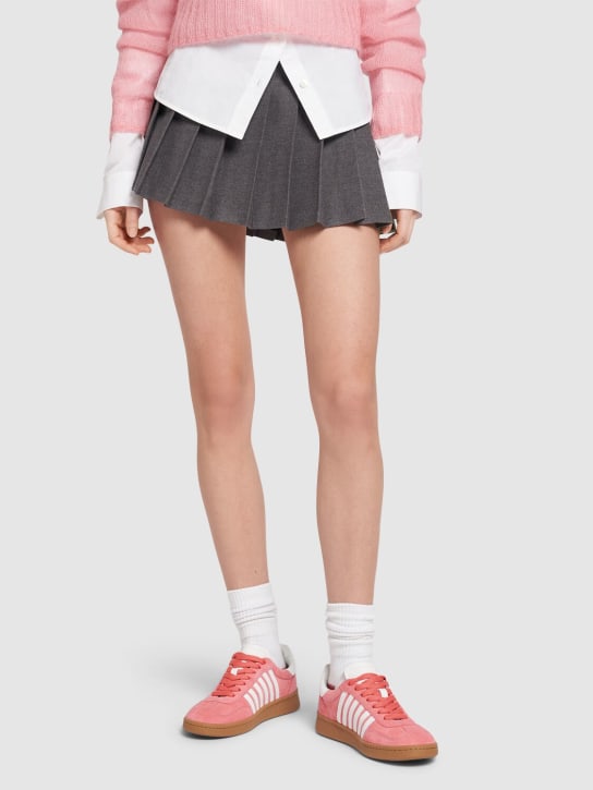 Dsquared2: 20mm hohe Wildleder-Sneakers „Boxer“ - Pink/Weiß - women_1 | Luisa Via Roma