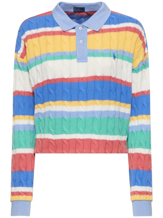 Polo Ralph Lauren: Polo striped long sleeve sweater - Multicolor - women_0 | Luisa Via Roma