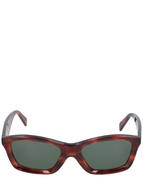 Toteme: The Classic squared acetate sunglasses - Havana/Green - women_0 | Luisa Via Roma
