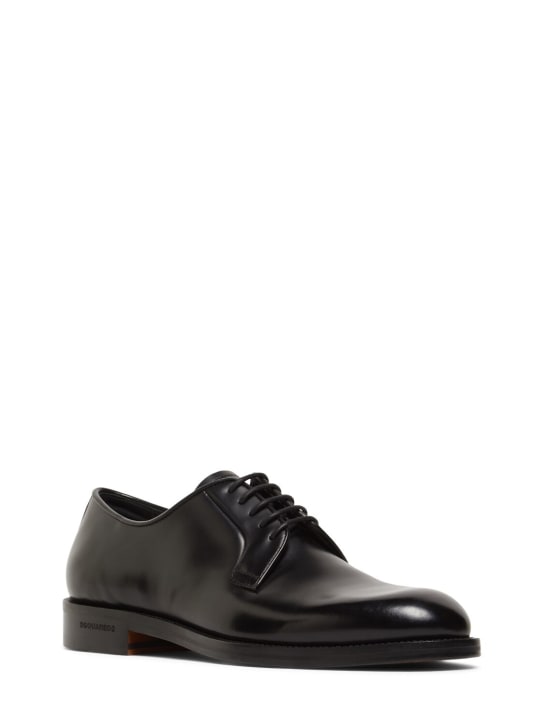 Dsquared2: Leather lace-up shoes - Black - men_1 | Luisa Via Roma