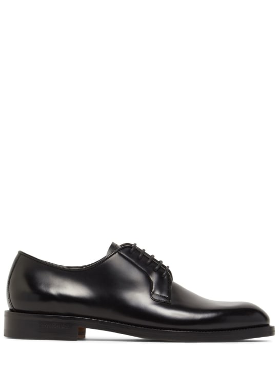 Dsquared2: Leather lace-up shoes - Siyah - men_0 | Luisa Via Roma
