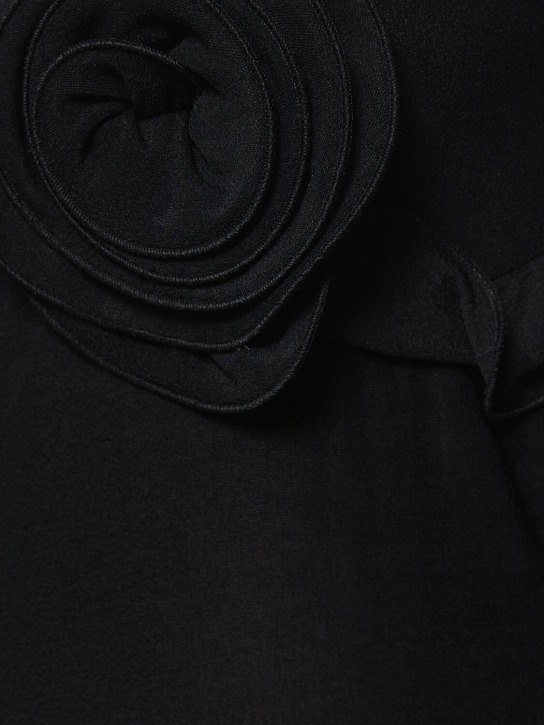 Magda Butrym: Jersey midi dress w/ flowers - Black - women_3 | Luisa Via Roma