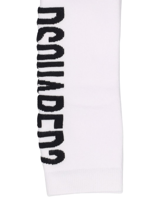 Dsquared2: Knit cotton socks - Beyaz - kids-boys_1 | Luisa Via Roma