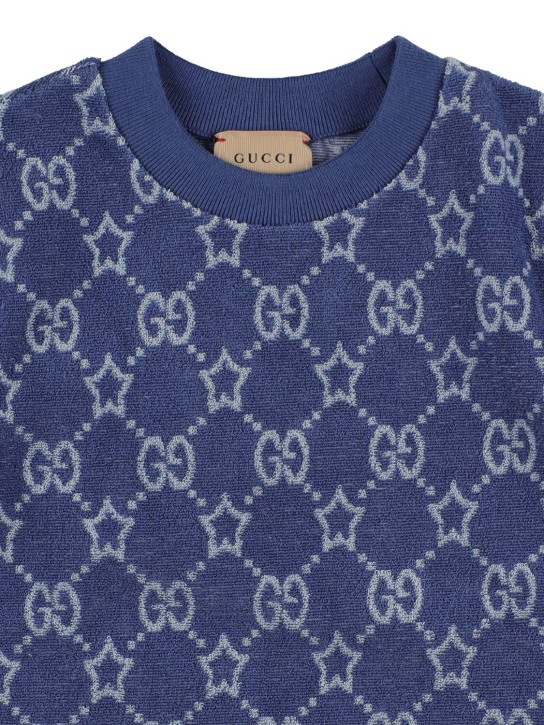 Gucci: T-Shirt aus Baumwollmischung „GG“ - kids-girls_1 | Luisa Via Roma