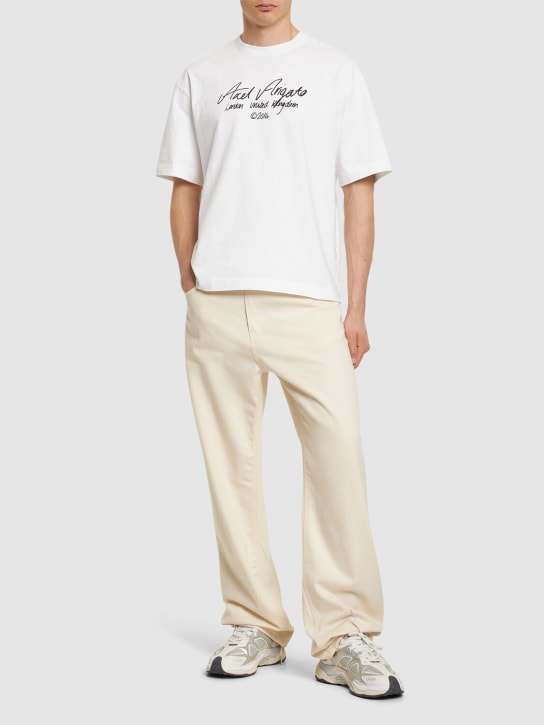 Axel Arigato: Camiseta Essentials de algodón - Blanco - men_1 | Luisa Via Roma