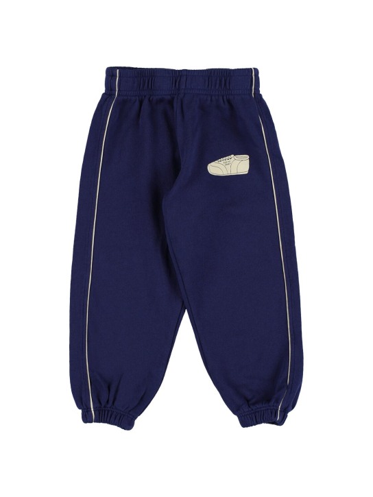 Mini Rodini: Pantalones deportivos de algodón con estampado - Azul Marino - kids-boys_0 | Luisa Via Roma
