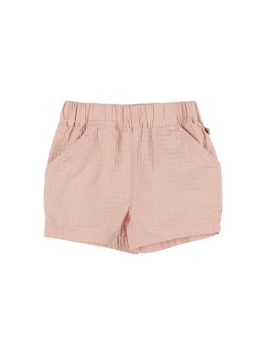 Petit Bateau: Cotton shorts - Pink - kids-girls_0 | Luisa Via Roma