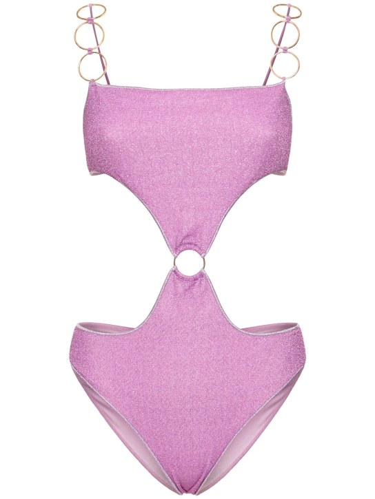 Oséree Swimwear: Lumière ring cutout swimsuit - Mor - women_0 | Luisa Via Roma