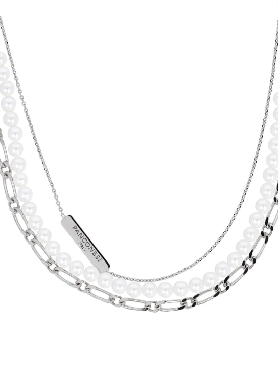 Panconesi: Halskette „Famiglia Perla“ - Silber/Weiß - women_1 | Luisa Via Roma