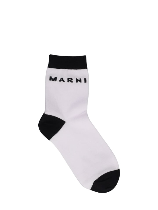 Marni Junior: 棉质针织袜子 - 白色 - kids-boys_0 | Luisa Via Roma